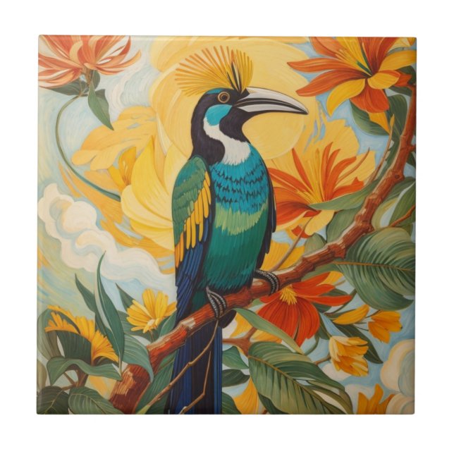 Greater Bird of Paradise Ceramic Tile (Front)