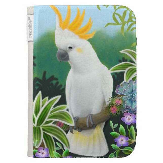 Greater Citron Cockatoo Parrot Kindle Case (Front)