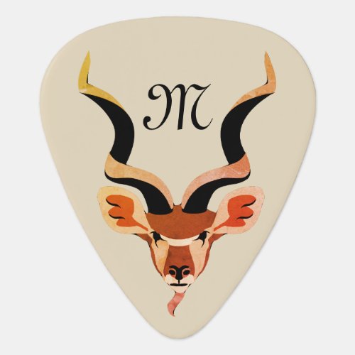 Greater Kudu Antelope Monogram Guitar Pick