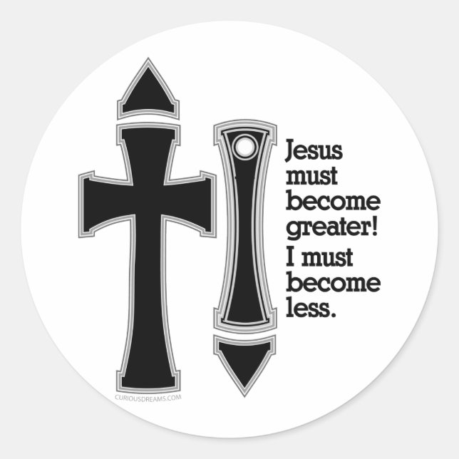 Greater-Less John 3-30-B Classic Round Sticker (Front)