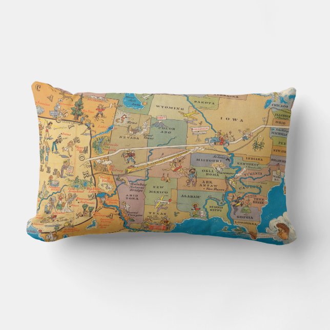 "Greater!" Los Angeles and the United States Lumbar Pillow (Front)