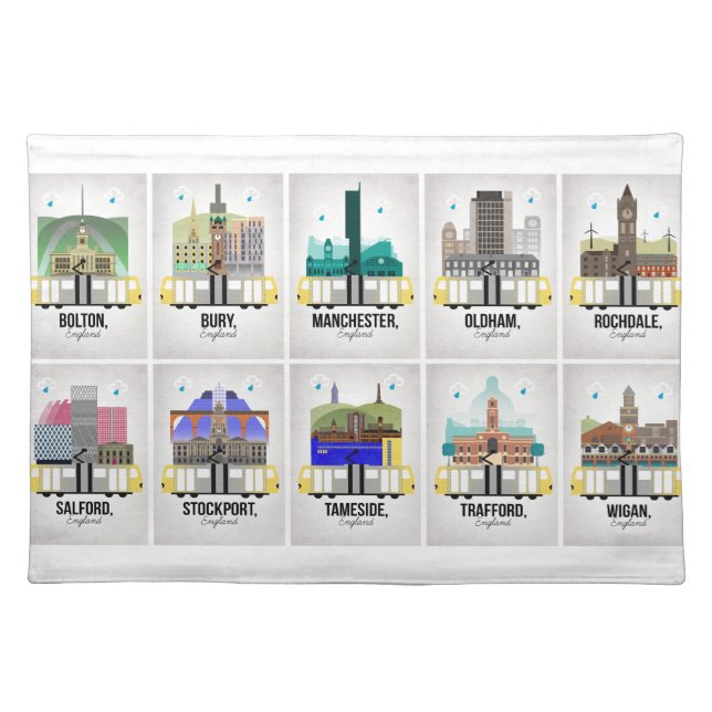 Greater Manchester Cloth Placemat (Front)