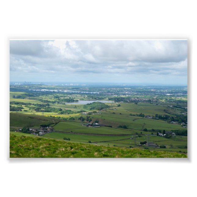Greater Manchester From Blackstone Edge Photo Print (Front)