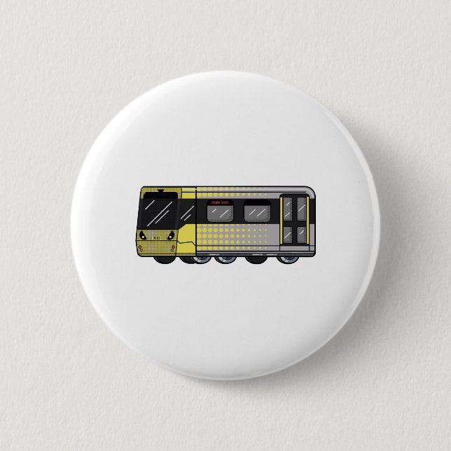 Greater Manchester Metrolink graffiti bomb sticker Button (Front)