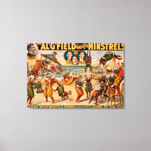 Greater Minstrels - Bunch of Clowns at the Beach Canvas Print