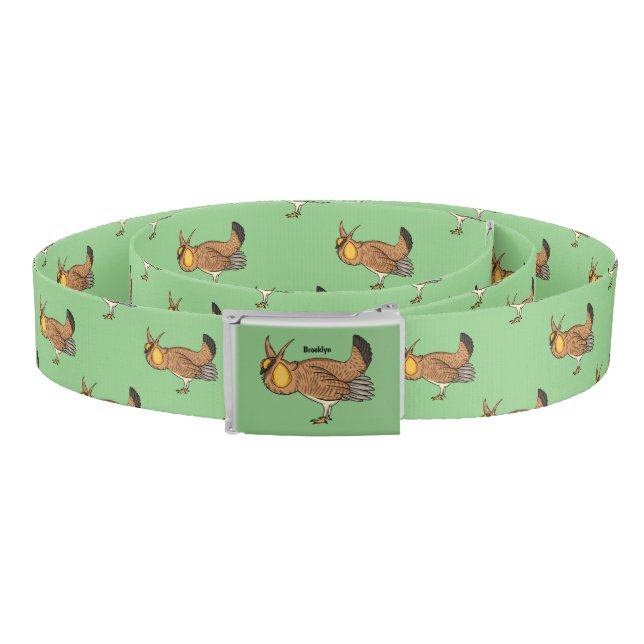 Greater prairie chicken cartoon illustration  belt (Coil)