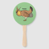 Greater prairie chicken cartoon illustration