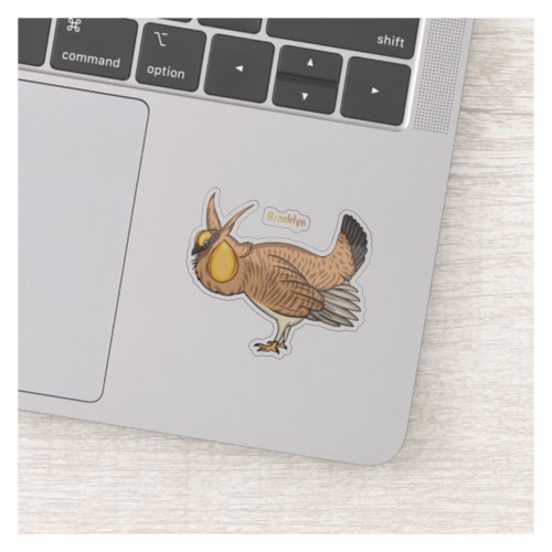 Greater prairie chicken cartoon illustration sticker