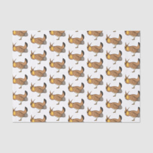 Greater prairie chicken cartoon illustration tissue paper