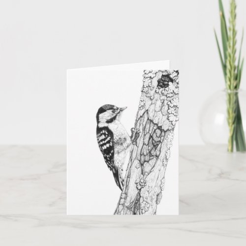Greater Spotted Woodpecker _ Blank Note Card