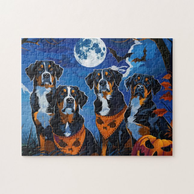 Greater Swiss Halloween Spooky Jigsaw Puzzle (Horizontal)