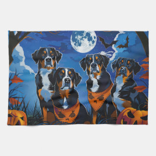 Greater Swiss Halloween Spooky Kitchen Towel