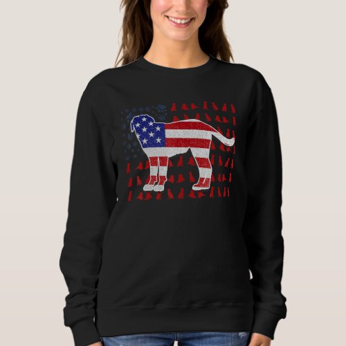 Greater Swiss Mountain American Flag 4th Of July M Sweatshirt