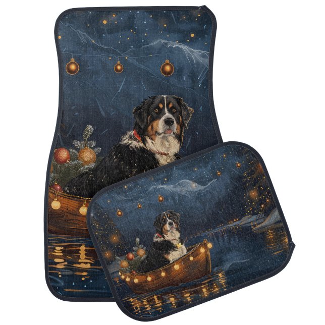 Greater Swiss Mountain Christmas Festive Voyage Car Floor Mat (Set)