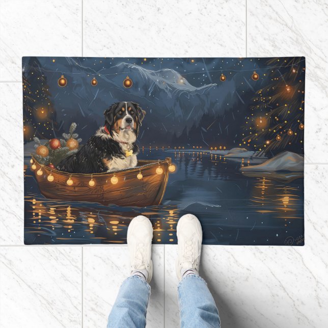 Greater Swiss Mountain Christmas Festive Voyage Doormat (Indoor)