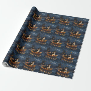 Greater Swiss Mountain Christmas Festive Voyage Wrapping Paper