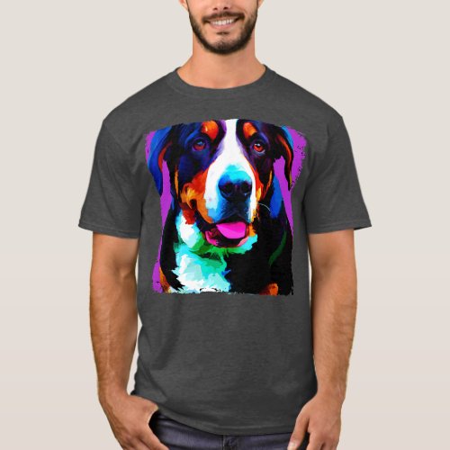 Greater Swiss Mountain Dog Art Dog Lover Gifts 4 T_Shirt