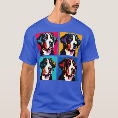 Greater Swiss Mountain Dog Art Dog Lover Gifts 5 T_Shirt