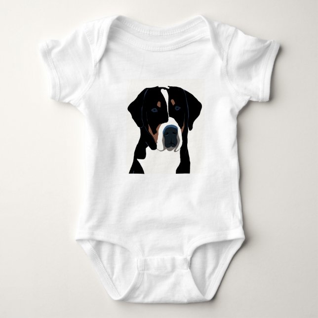 Greater Swiss Mountain Dog Baby Bodysuit (Front)