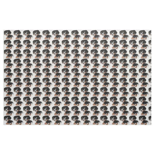 greater swiss mountain dog cartoon fabric
