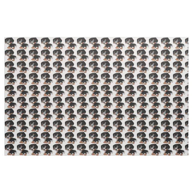 greater swiss mountain dog cartoon fabric (Yard)