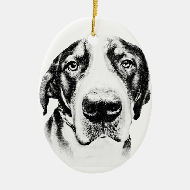 Greater Swiss Mountain Dog Ceramic Ornament (Front)