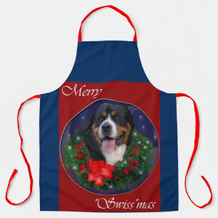 Greater Swiss Mountain Dog Christmas Apron
