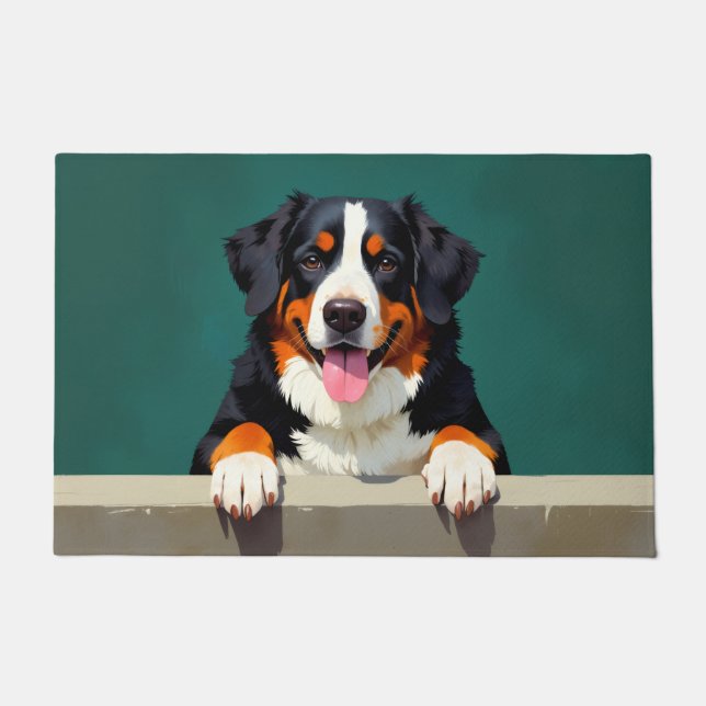 Greater Swiss Mountain Dog Doormat Art (Front)
