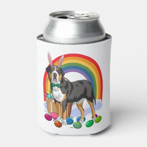 Greater Swiss Mountain Dog Easter Eggs Bunny Can Cooler