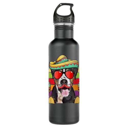 Greater Swiss Mountain Dog Fiesta Dog Tacos Stainless Steel Water Bottle