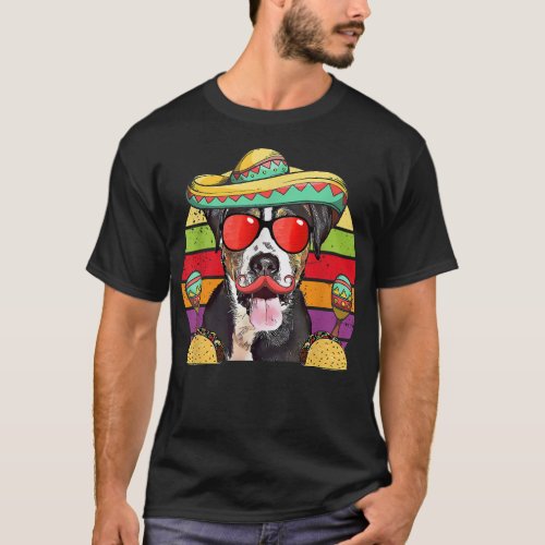 Greater Swiss Mountain Dog Fiesta Dog Tacos T_Shirt