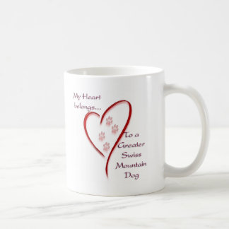 Greater Swiss Mountain Dog Heart Belongs Coffee Mug