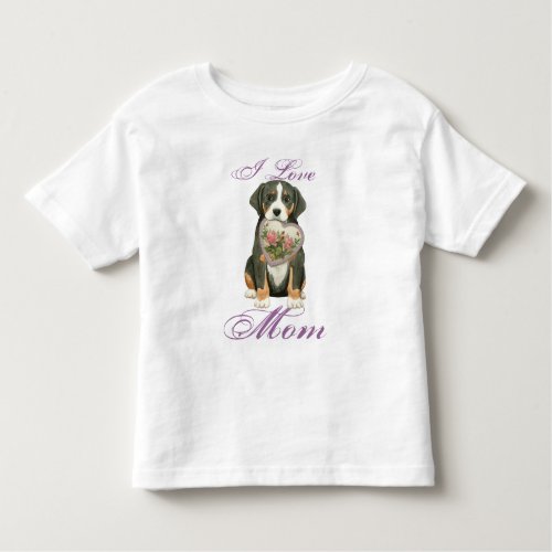 Greater Swiss Mountain Dog Heart Mom Toddler T_shirt