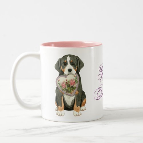 Greater Swiss Mountain Dog Heart Mom Two_Tone Coffee Mug