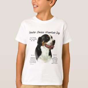 Greater Swiss Mountain Dog History Design T-Shirt