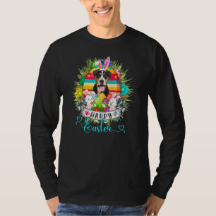 Greater Swiss Mountain Dog In Easter Eggs Basket E T-Shirt