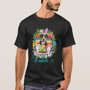 Greater Swiss Mountain Dog In Easter Eggs Basket E T-Shirt