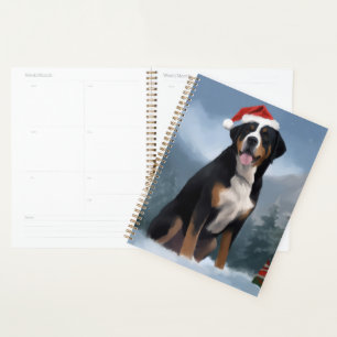 Greater Swiss Mountain Dog in Snow Christmas Planner