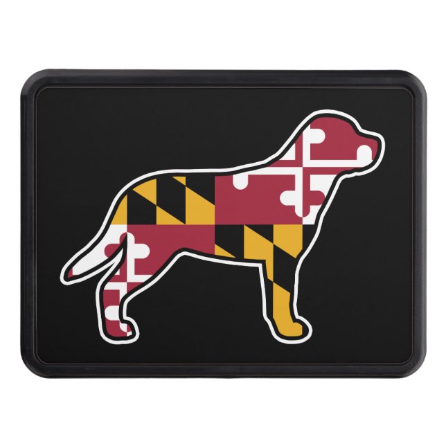 Greater Swiss Mountain Dog Maryland Flag Hitch Cover (Front)