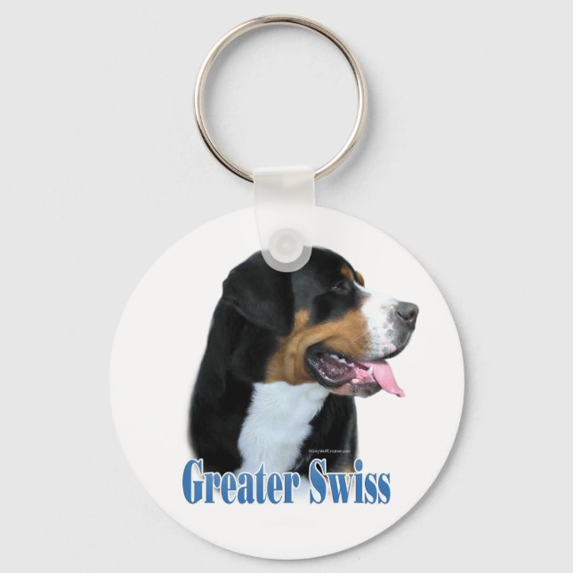 Greater Swiss Mountain Dog Name Keychain (Front)