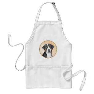 Greater Swiss Mountain Dog Painting - Original Art Adult Apron