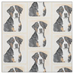 Greater Swiss Mountain Dog Painting - Original Art Fabric