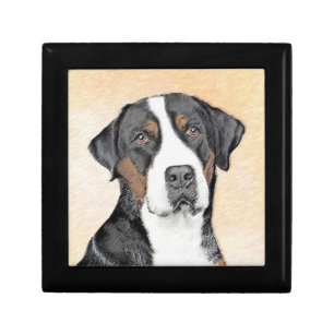 Greater Swiss Mountain Dog Painting - Original Art Gift Box