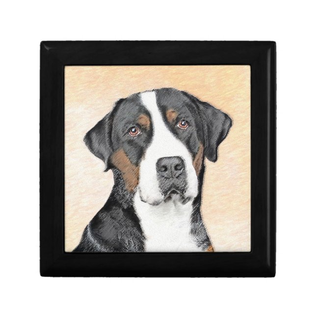 Greater Swiss Mountain Dog Painting - Original Art Gift Box (Front)