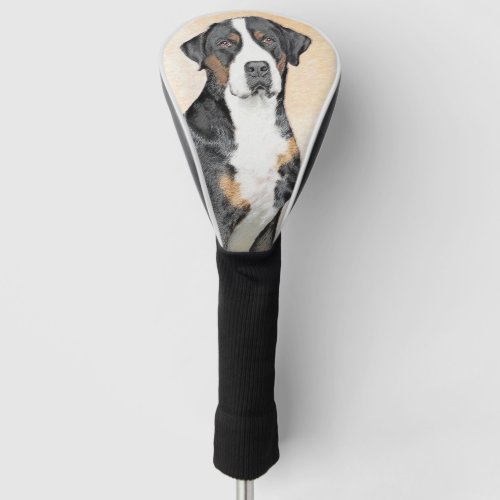 Greater Swiss Mountain Dog Painting _ Original Art Golf Head Cover