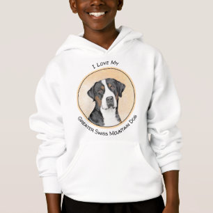 Greater Swiss Mountain Dog Painting - Original Art Hoodie