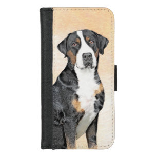 Greater Swiss Mountain Dog Painting - Original Art iPhone 8/7 Wallet Case