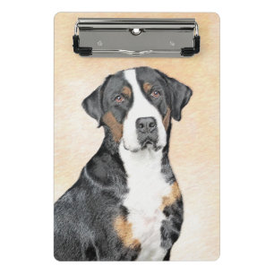Greater Swiss Mountain Dog Painting - Original Art Mini Clipboard