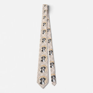 Greater Swiss Mountain Dog Painting - Original Art Neck Tie