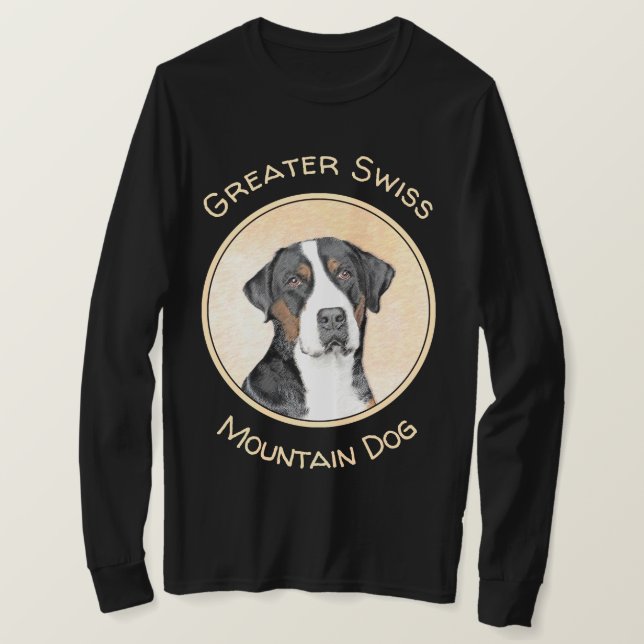 Greater Swiss Mountain Dog Painting - Original Art T-Shirt (Design Front)